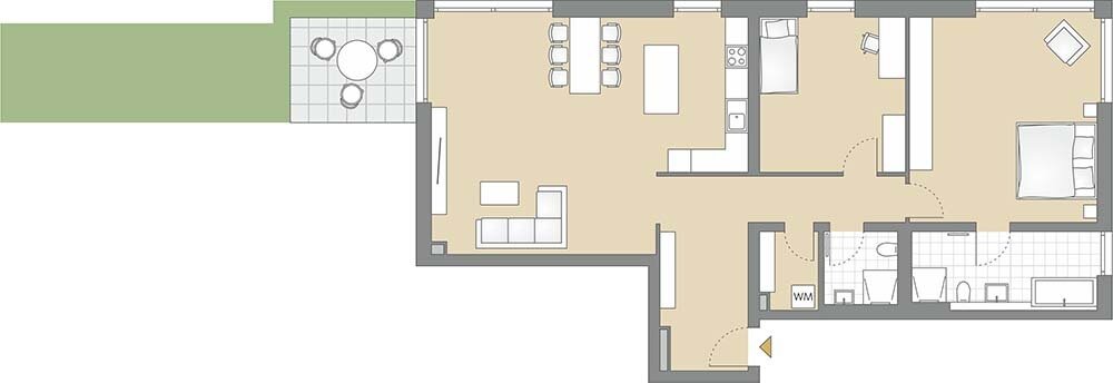 Wohnung zum Kauf provisionsfrei 831.500 € 3 Zimmer 122,3 m²<br/>Wohnfläche EG<br/>Geschoss Rotenbachtalstraße 31 Baden-Baden - Kernstadt Baden-Baden 76530