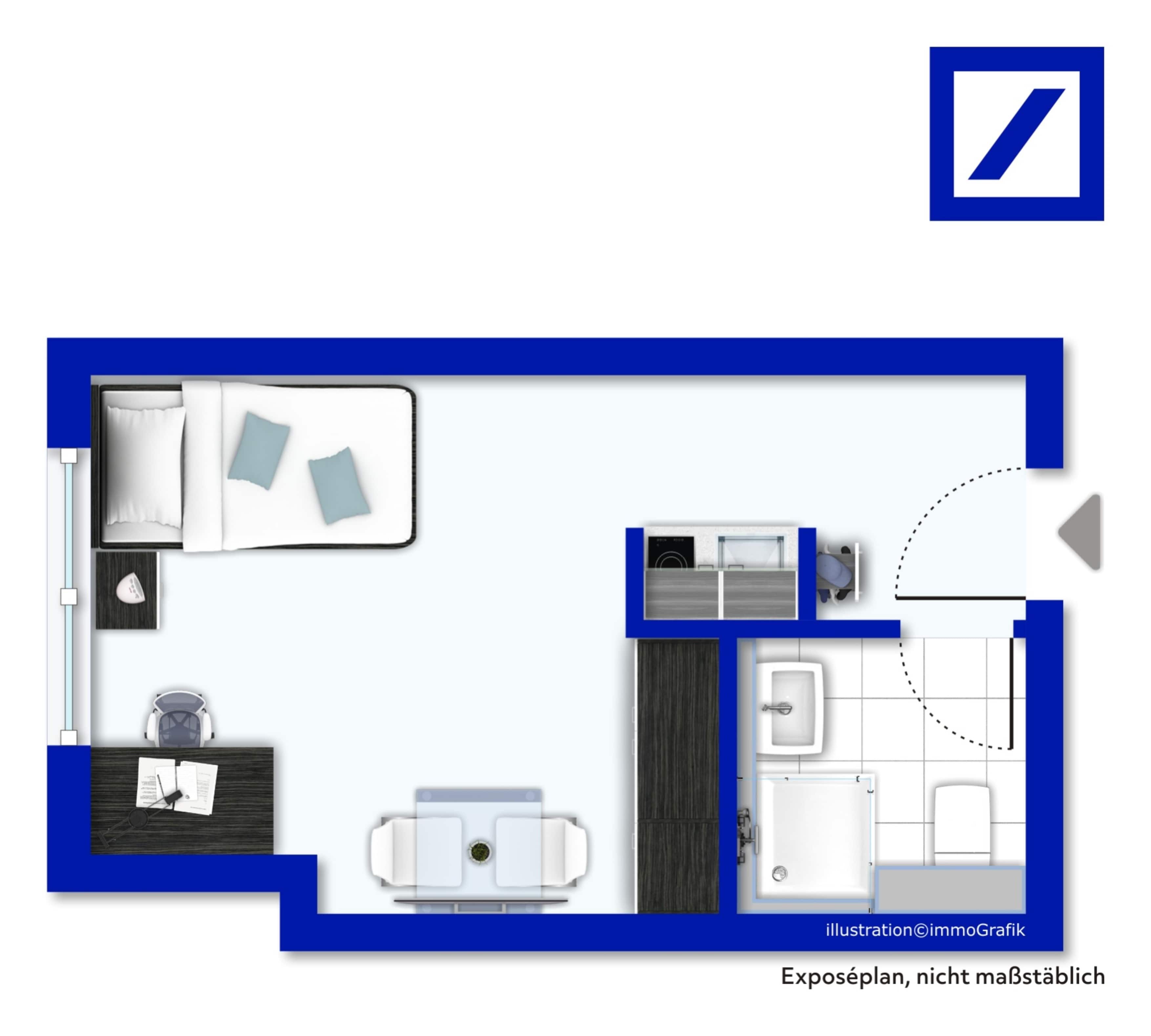 Studio zum Kauf 78.000 € 1 Zimmer 21,1 m²<br/>Wohnfläche Südstadt 30 Fürth 90763