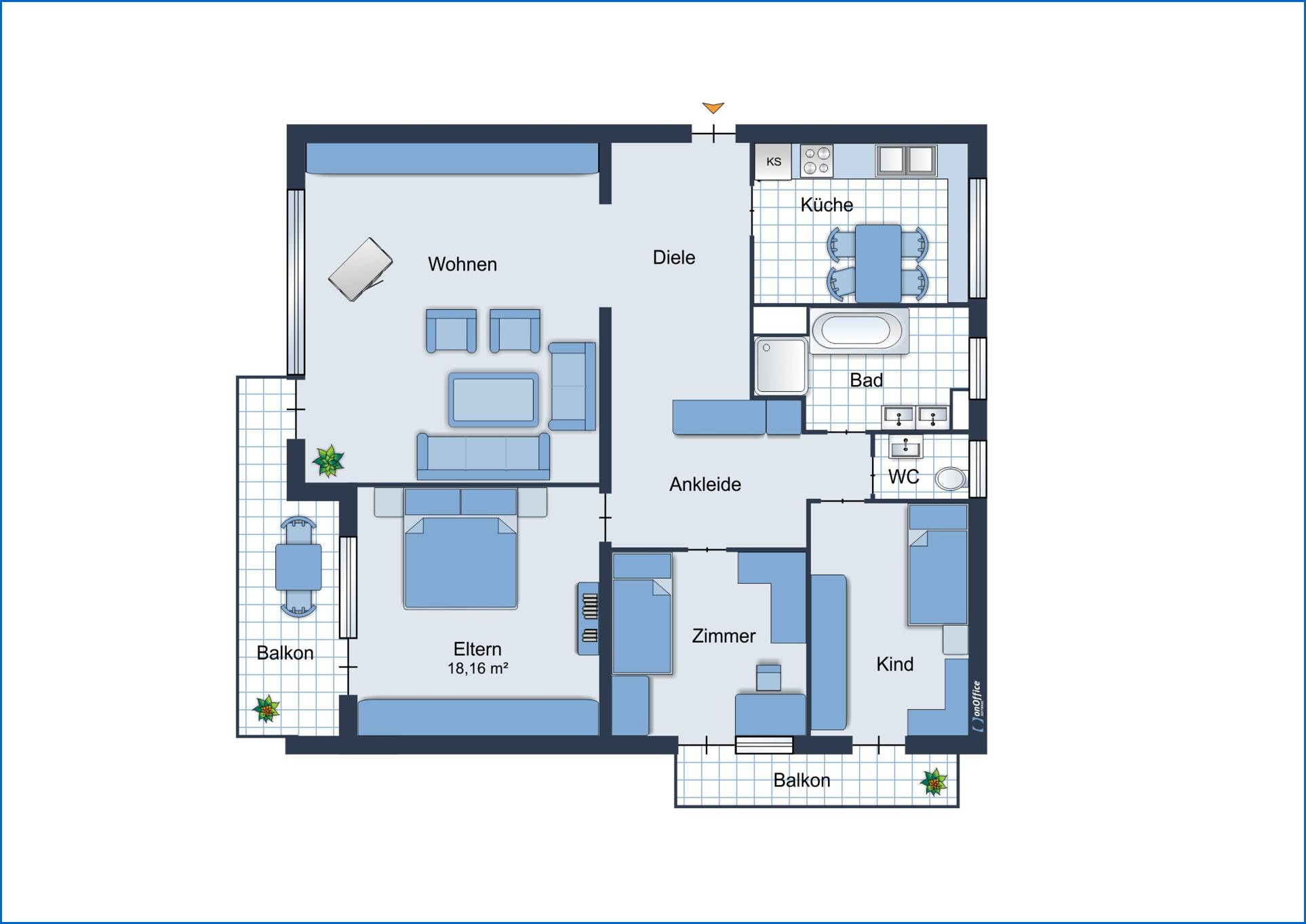 Wohnung zum Kauf 339.000 € 4 Zimmer 109 m²<br/>Wohnfläche 2.<br/>Geschoss Bruderhofschule 36 Singen 78224