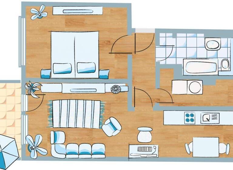 Wohnung zur Miete 379 € 2 Zimmer 60,1 m² 4. Geschoss Prager Straße 30 Hohenstücken Brandenburg 14772