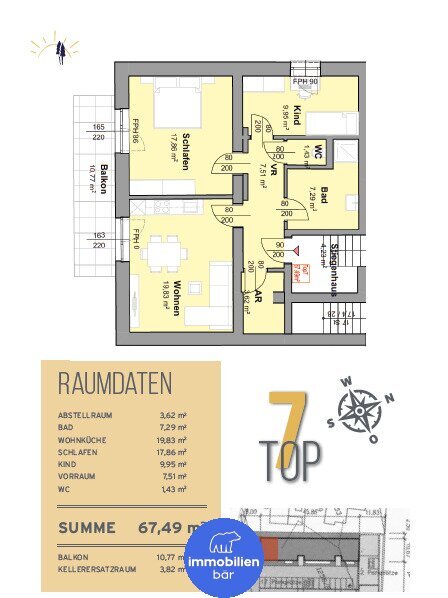 Wohnung zur Miete 557 € 3 Zimmer 67,5 m²<br/>Wohnfläche 1.<br/>Geschoss Tolleterau 230 Sankt Georgen bei Grieskirchen 4710