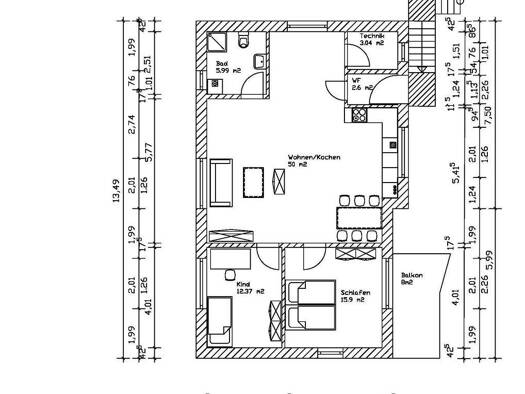 Wohnung zur Miete - Erstbezug 1.090 € 3 Zimmer 94 m² Eyb Ansbach 91522