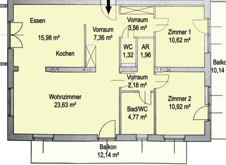 Wohnung zum Kauf 399.000 € 3 Zimmer 82 m² 1. Geschoss Irenental 3011
