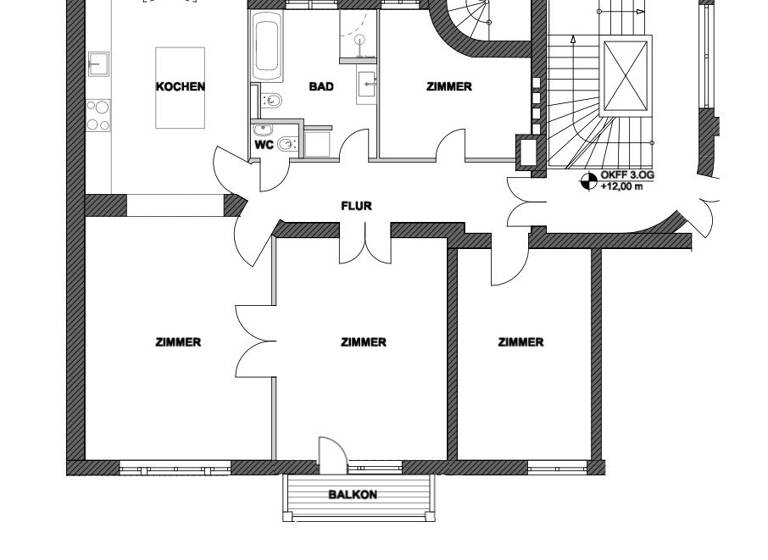 Wohnung zum Kauf 1.100.000 € 4 Zimmer 125 m²<br/>Wohnfläche 4.<br/>Geschoss Wilmersdorf Berlin 10707