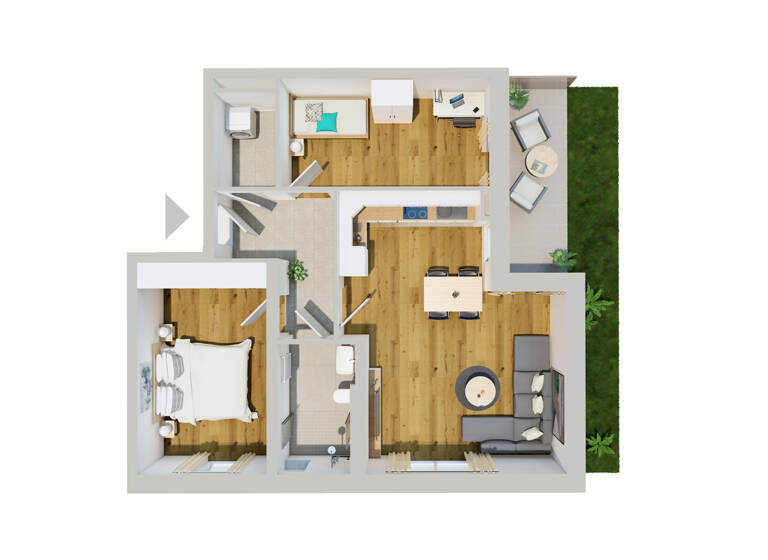 Wohnung zur Miete 955 € 3 Zimmer 76,4 m²<br/>Wohnfläche 1.<br/>Geschoss ab sofort<br/>Verfügbarkeit Fischerdorf Deggendorf 94469