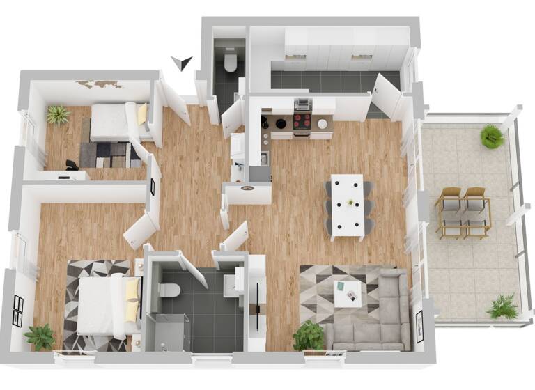 Wohnung zum Kauf 324.900 € 3 Zimmer 92,8 m²<br/>Wohnfläche Dachgeschoss<br/>Geschoss Grasdorf Neuenhaus 49828