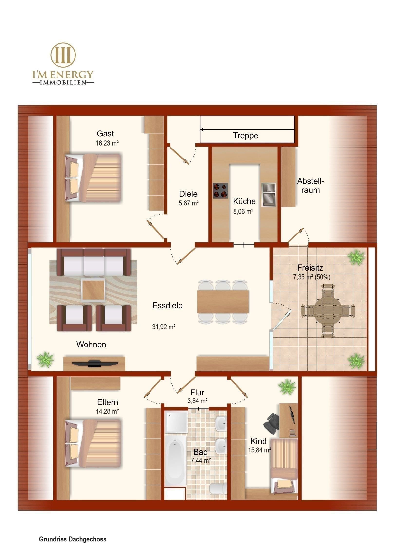 Wohnung zum Kauf 209.000 € 4 Zimmer 110,6 m²<br/>Wohnfläche 2.<br/>Geschoss ab sofort<br/>Verfügbarkeit Eichendorf Eichendorf 94428