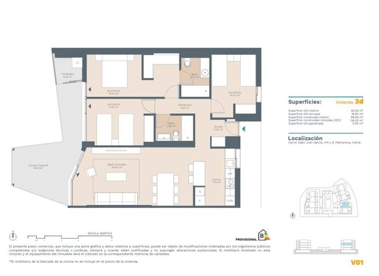 Wohnung zum Kauf - Erstbezug provisionsfrei 657.000 € 4 Zimmer 98,6 m² 2. Geschoss Palmanova 07181