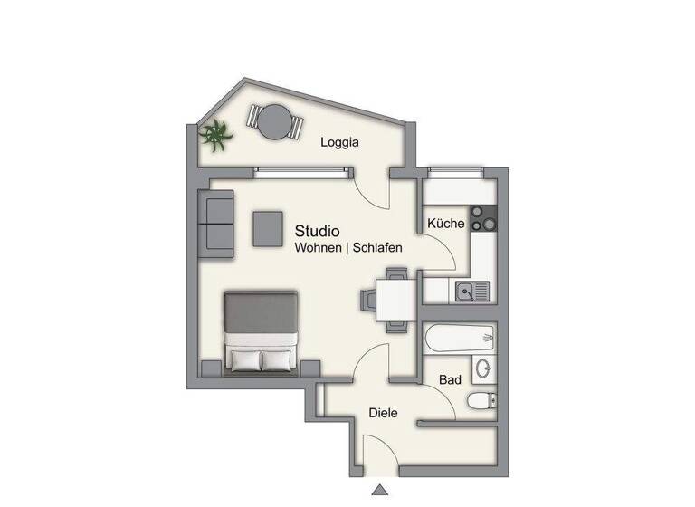 Studio zum Kauf als Kapitalanlage geeignet 195.000 € 1 Zimmer 38 m² Fürstenberg Konstanz 78467