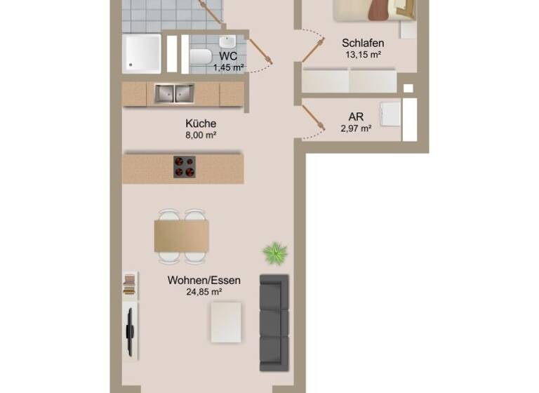 Wohnung zum Kauf 700.000 € 2 Zimmer EG Salzburg 5020