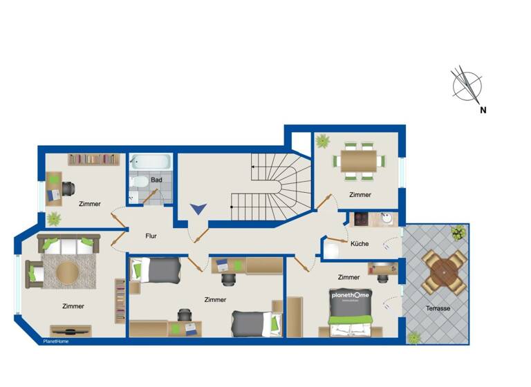 Wohnung zum Kauf 190.000 € 5 Zimmer 84,9 m²<br/>Wohnfläche 1.<br/>Geschoss Alte Neustadt Bremen 28199
