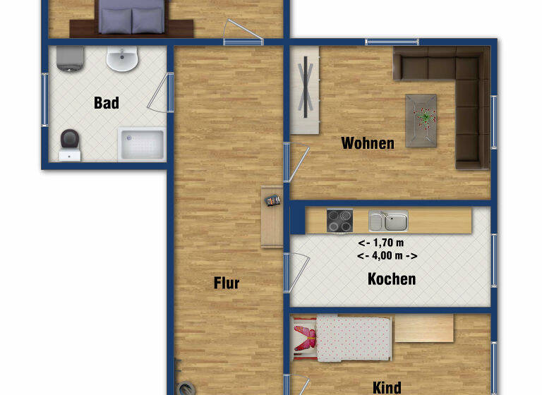 Wohnung zur Miete 468 € 3 Zimmer 78 m² 2. Geschoss frei ab sofort Obere Hauptstraße 33 Hartmannsdorf 09232