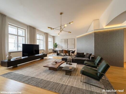 Wohnung zur Miete 2.179 € 3 Zimmer 132 m² 4. Geschoss Schleifmühlgasse Wieden 1040
