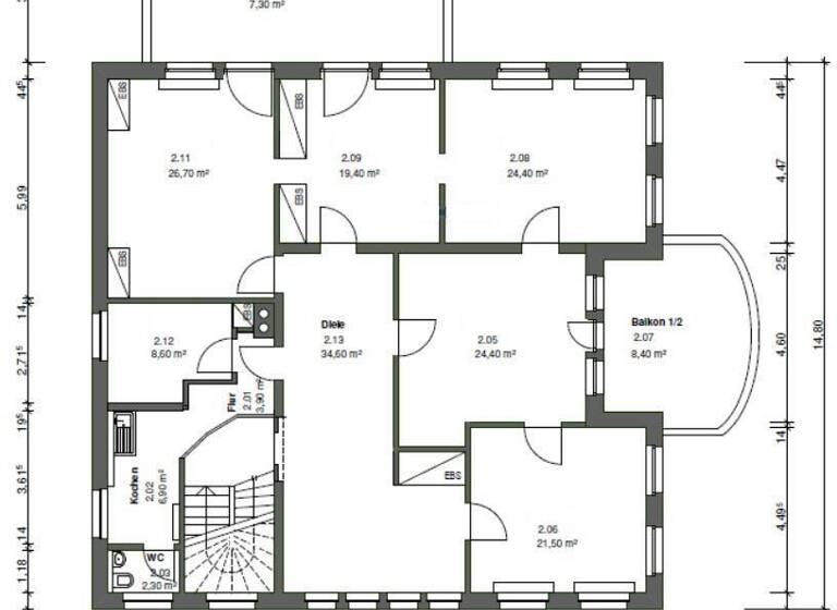 Wohnung zur Miete 2.550 € 4 Zimmer 188,6 m²<br/>Wohnfläche Petershausen Konstanz 78464