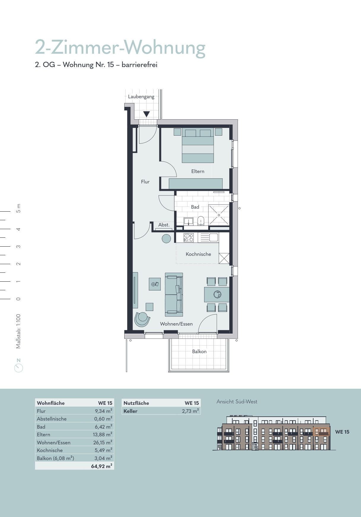 Wohnung zum Kauf provisionsfrei 299.900 € 2 Zimmer 64,9 m²<br/>Wohnfläche ab sofort<br/>Verfügbarkeit Meckenheim Meckenheim 53340