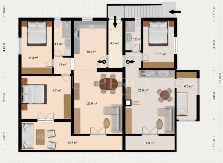 Haus zum Kauf 590.000 € 10 Zimmer 240 m² Grbe, Nin Nin