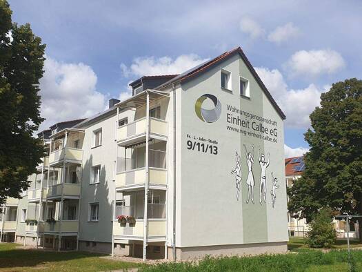 Wohnung zur Miete 350 € 3 Zimmer 60 m² 2. Geschoss frei ab sofort Friedr.-Ludw.-Jahn-Str. 9 Gottesgnaden Calbe (Saale) 39240