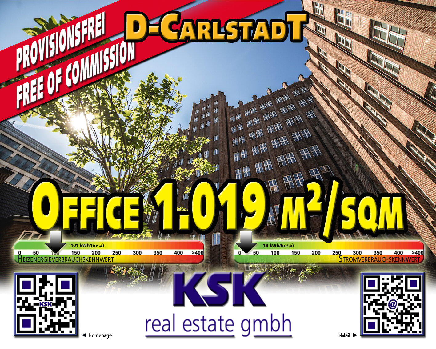 Bürofläche zur Miete provisionsfrei 26.752 € 1.019 m²<br/>Bürofläche Stadtmitte Düsseldorf 40213