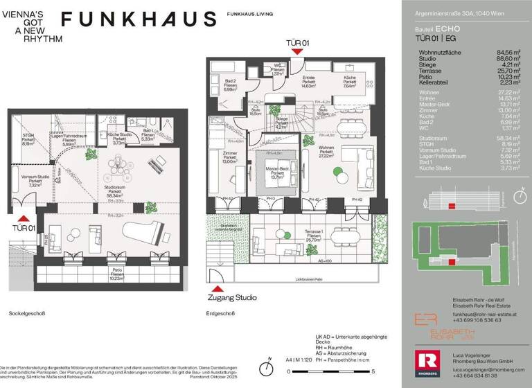 Maisonette zum Kauf - Erstbezug 1.500.000 € 4 Zimmer 84,6 m² Argentinierstraße 30 Wien 1040