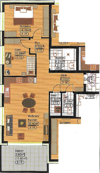 Wohnung zur Miete 1.075 € 3 Zimmer 79,7 m²<br/>Wohnfläche 2.<br/>Geschoss 01.11.2024<br/>Verfügbarkeit Senden Senden 89250