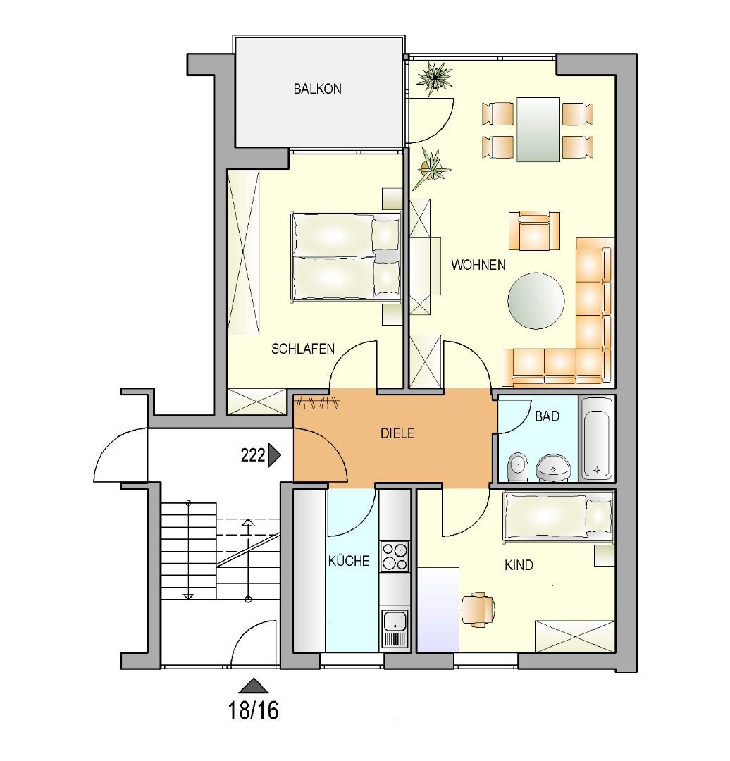 Wohnung zur Miete 430 € 3 Zimmer 67 m²<br/>Wohnfläche EG<br/>Geschoss 01.05.2025<br/>Verfügbarkeit Dresdner Straße 16 Mixsiepen Remscheid 42859