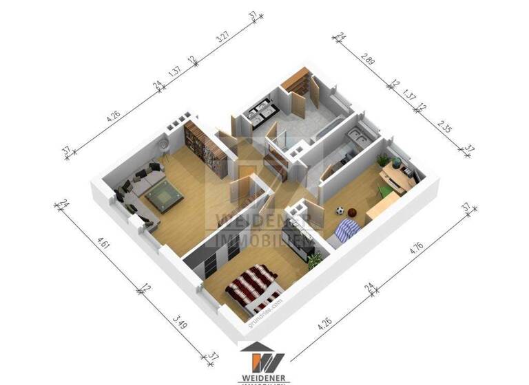 Wohnung zur Miete 435 € 3 Zimmer 67 m² EG frei ab sofort Plauensche Straße 63 Pforten Gera 07551
