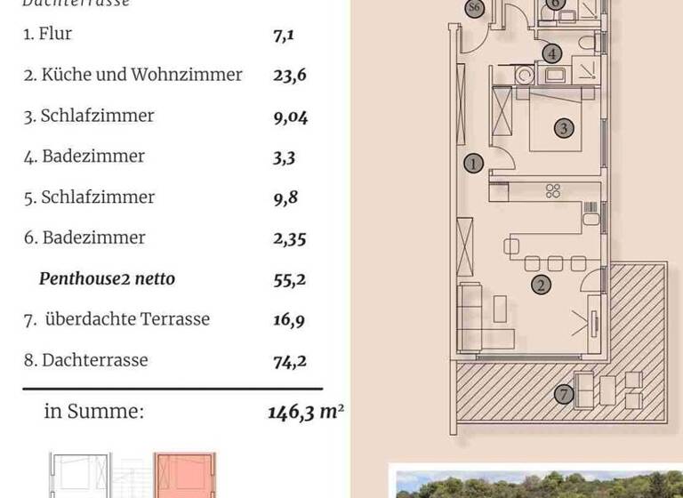 Wohnung zum Kauf 450.000 € 3 Zimmer 146,3 m² Trogir