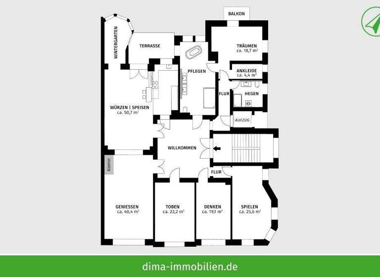Wohnung zur Miete 3.950 € 6 Zimmer 271 m² EG frei ab 01.04.2026 Springerstraße 15 Zentrum-Nord Leipzig 04105