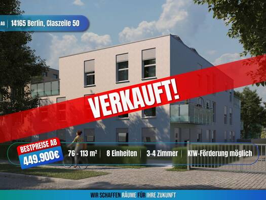 Wohnung zum Kauf provisionsfrei 449.900 € 3 Zimmer 81 m² 2. Geschoss Claszeile 50 Zehlendorf Steglitz-Zehlendorf 14165
