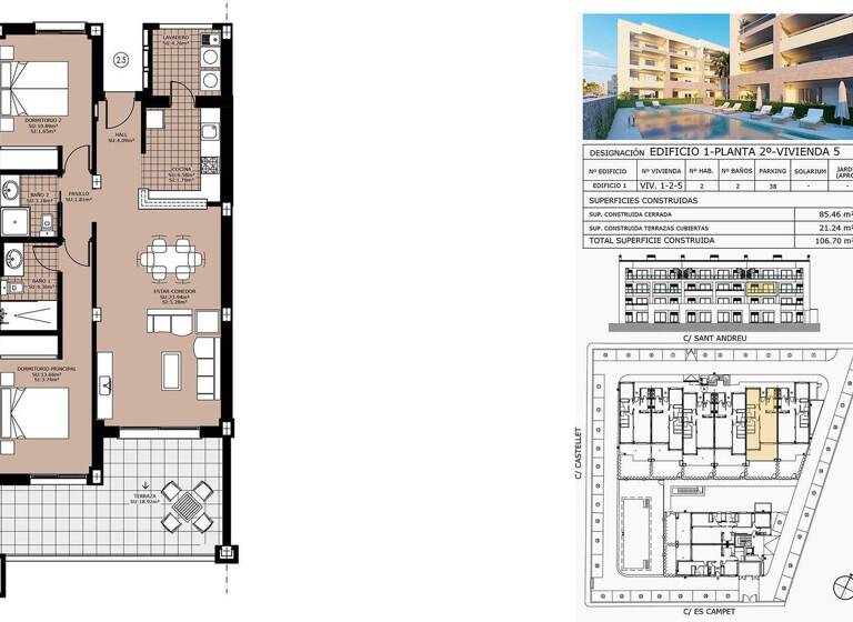 Wohnung zum Kauf - Erstbezug 425.000 € 3 Zimmer 85,5 m² 2. Geschoss Cala Ratjada 07590