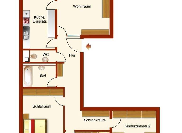 Wohnung zum Kauf 229.000 € 4 Zimmer 99 m² 1. Geschoss Alte Poststraße 83 Kaufbeuren 87600