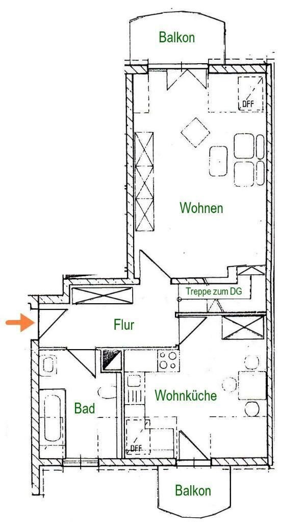 Maisonette zur Miete 420 € 2 Zimmer 85 m²<br/>Wohnfläche 2.<br/>Geschoss 01.12.2024<br/>Verfügbarkeit Dittersbach Frankenberg 09669