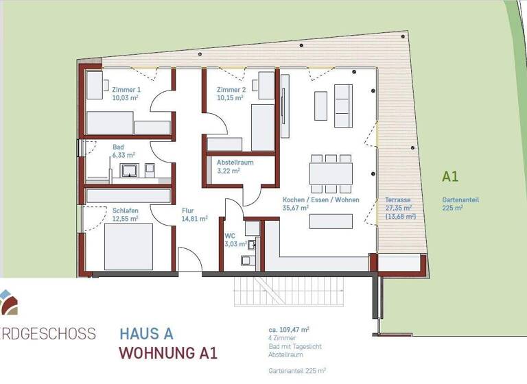Wohnung zum Kauf - Erstbezug provisionsfrei 499.500 € 4 Zimmer 109,5 m² Engstlatt Balingen 72336