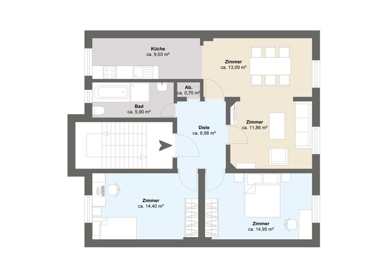 Wohnung zum Kauf 349.000 € 3,5 Zimmer 80 m² 1. Geschoss Höchst Frankfurt am Main 65929