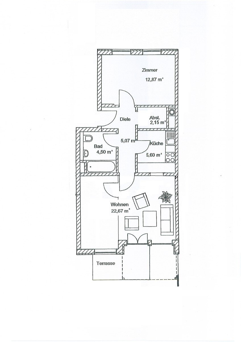 Wohnung zum Kauf 330.000 € 2 Zimmer 57 m²<br/>Wohnfläche EG<br/>Geschoss ab sofort<br/>Verfügbarkeit Bad Tölz Bad Tölz 83646