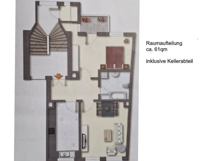 Wohnung zum Kauf 150.000 € 2 Zimmer 61,3 m² 2. Geschoss Friederikenstraße 22 Dölitz-Dösen Leipzig 04279