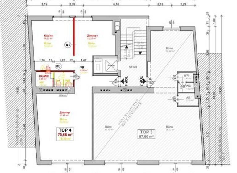 Wohnung zum Kauf 550.000 € 2 Zimmer 75,7 m² Wien 1040