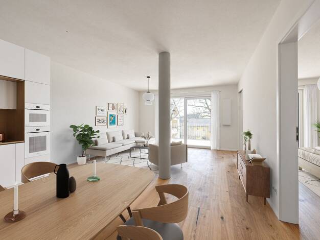 Wohnung zum Kauf - Neubau provisionsfrei 615.480 € 2 Zimmer 76,6 m² 2. Geschoss Sieghartstraße 20 Ebersberg 85560