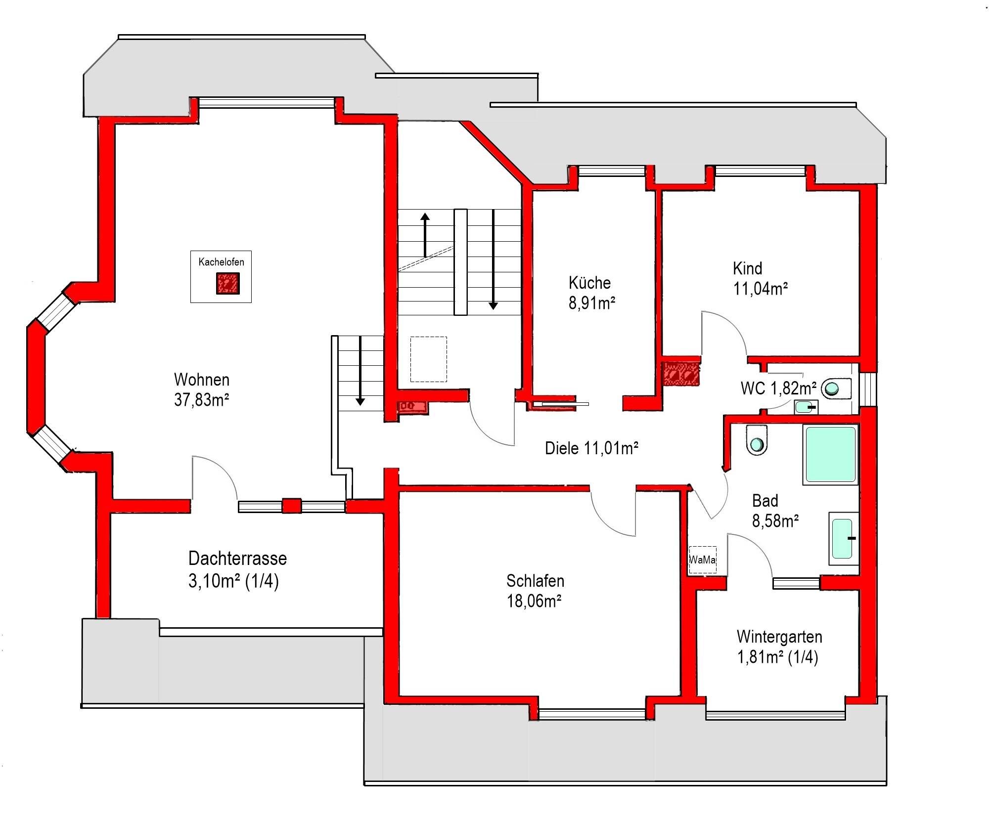 Wohnung zum Kauf 349.000 € 3 Zimmer 102 m²<br/>Wohnfläche 2.<br/>Geschoss Stadeln Fürth 90765