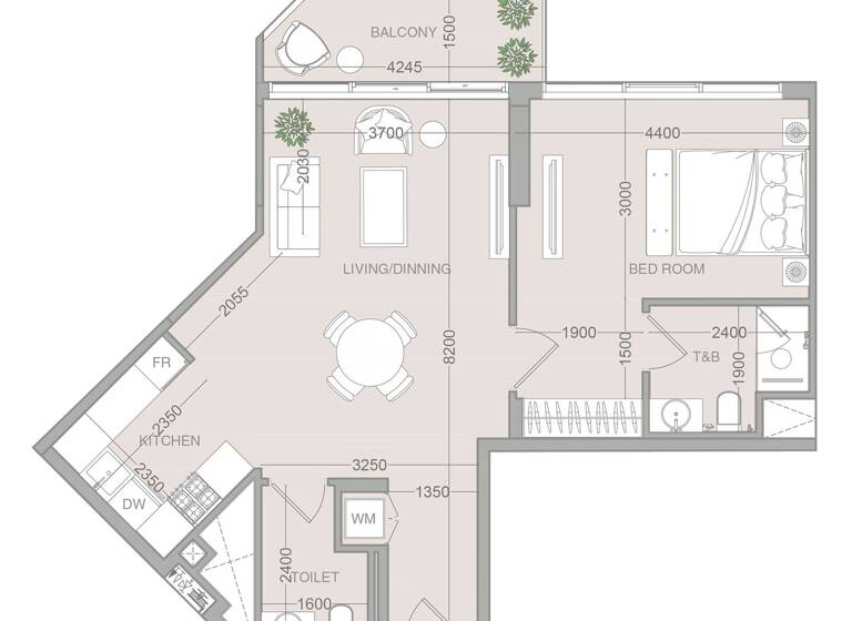 Wohnung zum Kauf provisionsfrei 279.818 € 2 Zimmer 70,8 m² Dubai 00000
