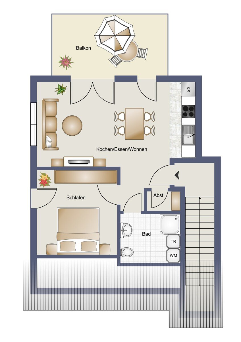 Wohnung zur Miete 625 € 2 Zimmer 51 m²<br/>Wohnfläche Utarp 26556