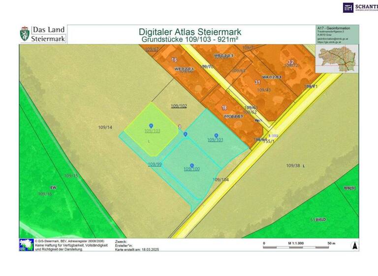 Grundstück zum Kauf 229.000 € 921 m² Grundstück Am Seeweg 3 Wundschuh 8142