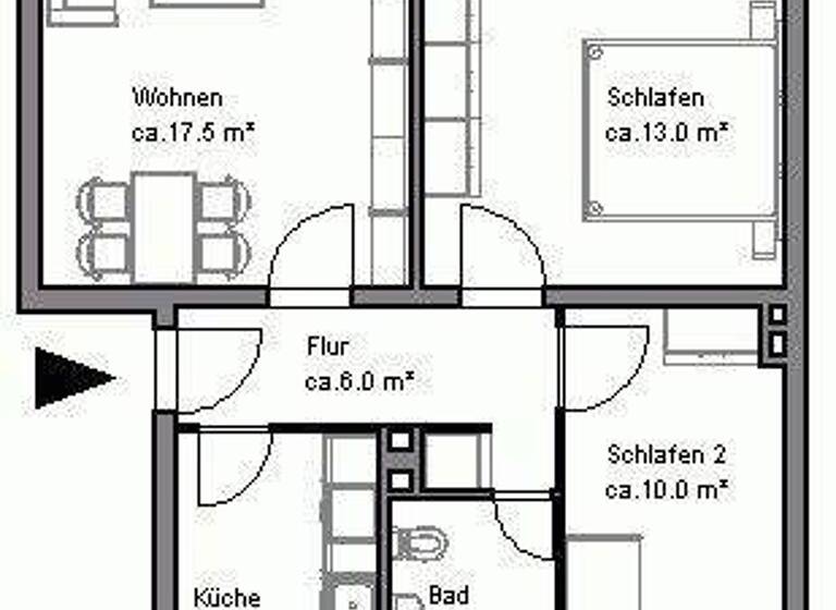 Wohnung zur Miete 642 € 3 Zimmer 59,8 m² frei ab 29.03.2026 Karlstr. 5 Misburg-Süd Hannover 30559