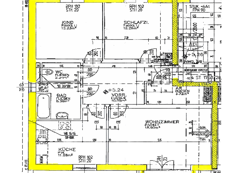 Wohnung zur Miete 844 € 3 Zimmer 82,2 m² 2. Geschoss Schmiedberg 43,45 Gramastetten 4201
