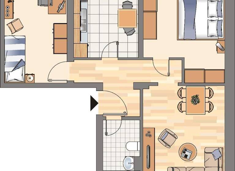 Wohnung zur Miete 588 € 3 Zimmer 72,7 m² 2. Geschoss Kemminghaus Straße 145 Lindenhorst Dortmund 44339
