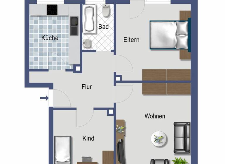 Wohnung zum Kauf provisionsfrei 254.320 € 3 Zimmer 65,4 m² 1. Geschoss Hassels Düsseldorf 40599