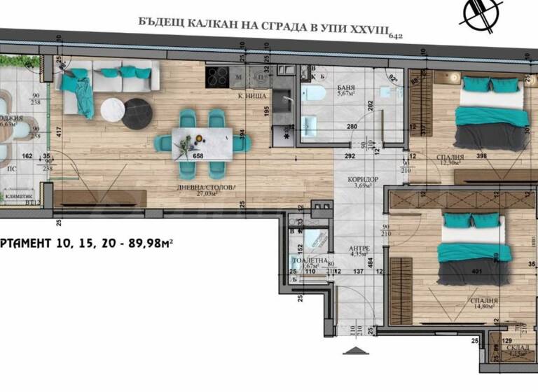 Studio zum Kauf 240.626 € 3 Zimmer 105 m² Sofia