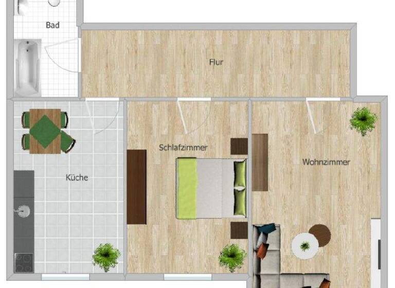 Wohnung zur Miete 350 € 2 Zimmer 66 m² Crimmitschau 08451