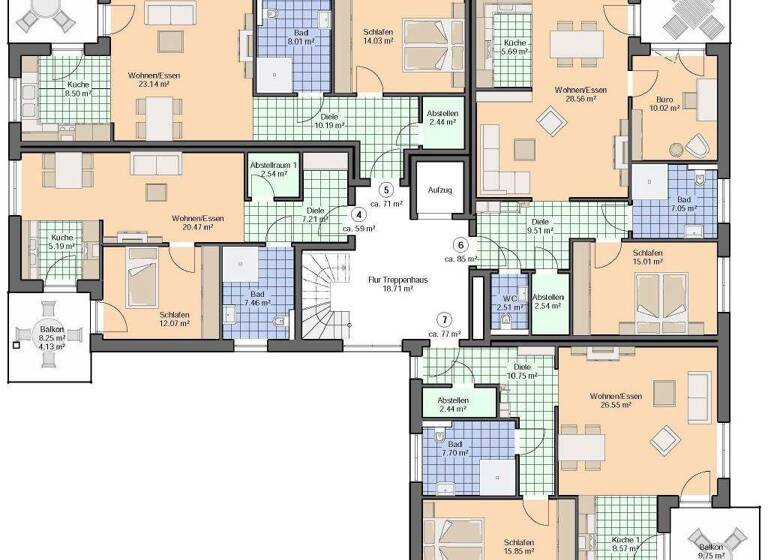 Wohnung zum Kauf 299.000 € 2 Zimmer 71 m² Innenstadt Minden 32427