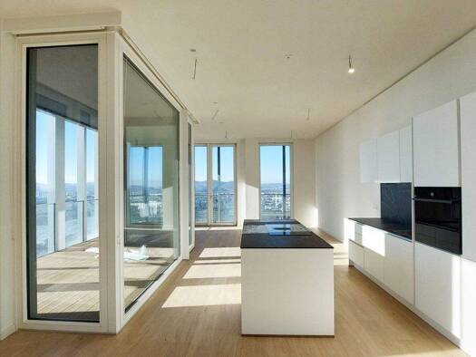 Wohnung zur Miete - Erstbezug 2.641 € 3 Zimmer 112,8 m² 42. Geschoss frei ab sofort Wien 1220